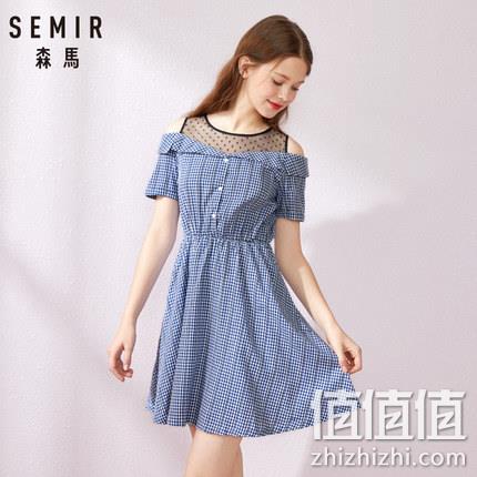  森马 女士网纱拼接连衣裙