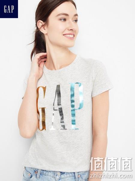  GAP 女士烫金logoT恤