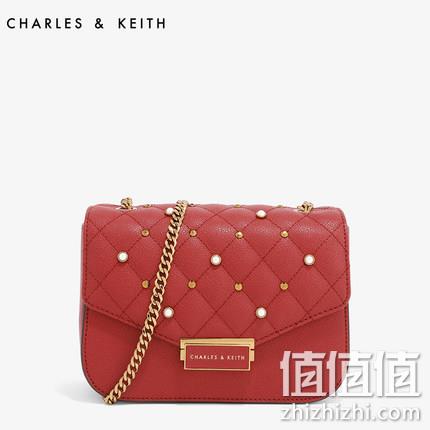  CHARLES＆KEITH 菱格珍珠包