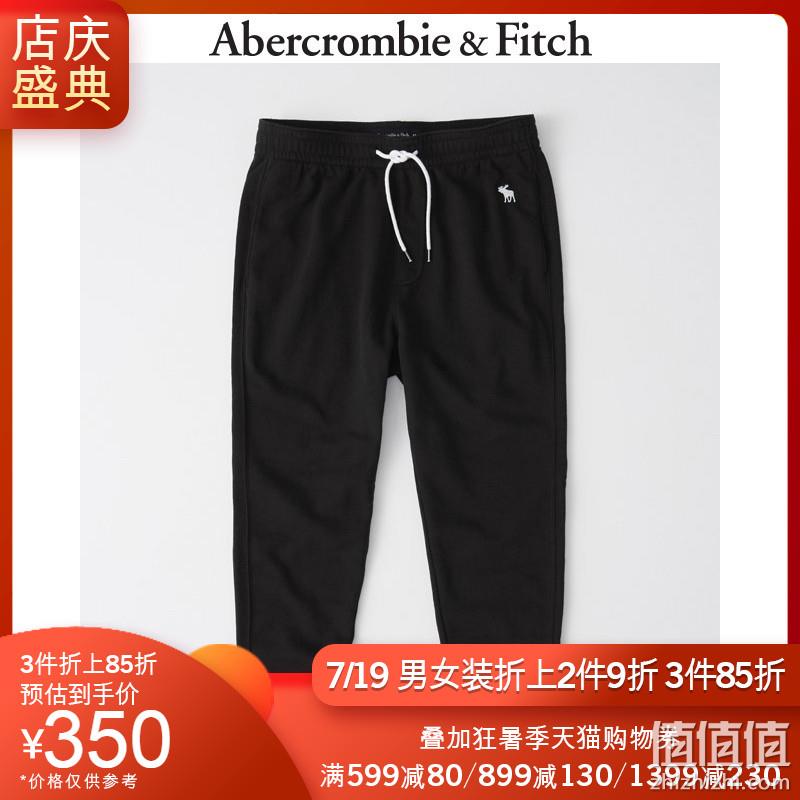  Abercrombie＆Fitch男装 标识款慢跑休闲裤