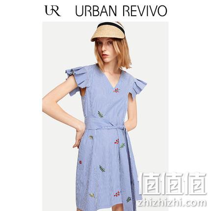  UR 女士刺绣条纹连衣裙