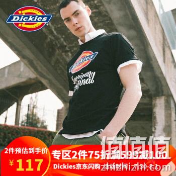  Dickies LOGO印花艺术字体 男士T恤