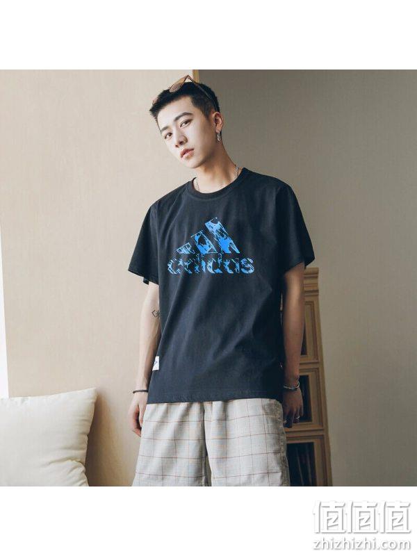  阿迪达斯adidas夏季男子短袖 运动休闲跑步透气T恤