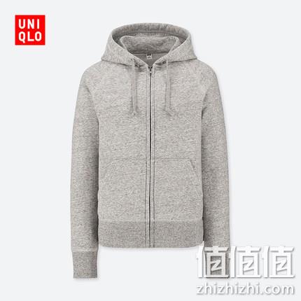  优衣库 女士运动拉链连帽开衫
