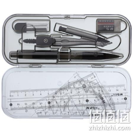  晨光(M&G)文具学生考试圆规直尺三角尺子量角器绘图组合8件套ACS90807