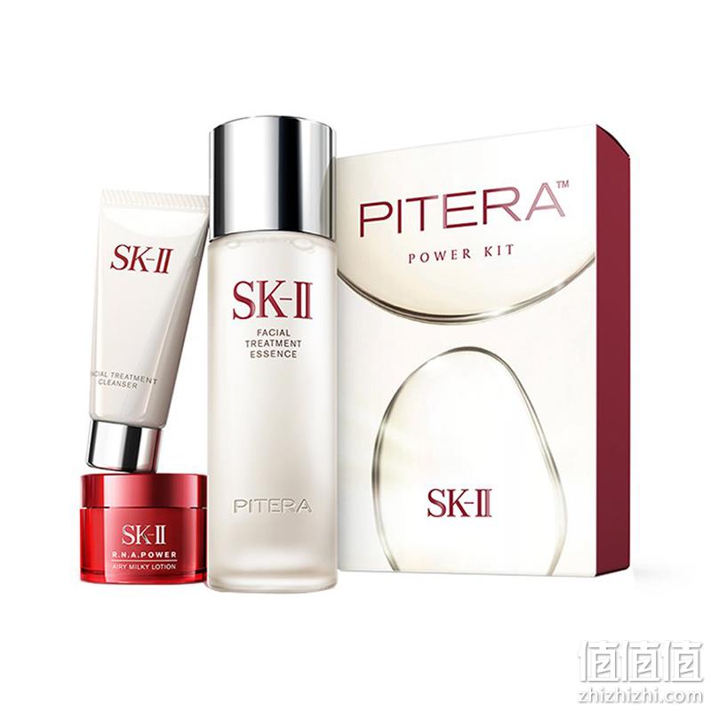  SK-II 面部护肤套装礼盒（神仙水75ml 大红瓶15g 洁面乳20g）