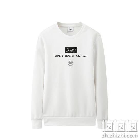  鸿星尔克 卫衣男2019年秋季新品长袖T恤套头卫衣运动上衣打底上衣男装