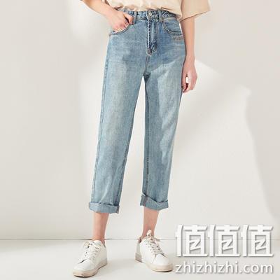  秋水伊人牛仔裤2019春装新款女装裤子韩版直筒chic九分裤女裤