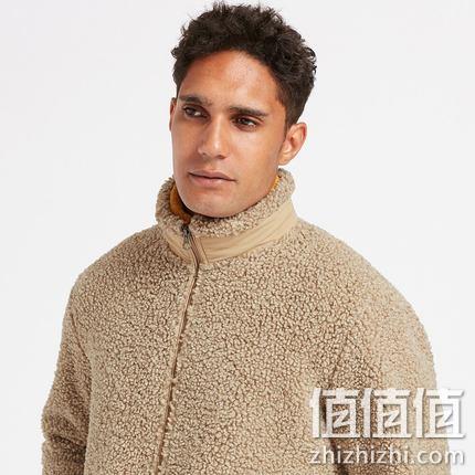  男子仿羊羔绒摇粒绒茄克