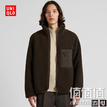  男子仿羊羔绒摇粒绒两面穿茄克
