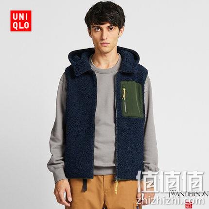  仿羊羔绒摇粒绒拉链背心