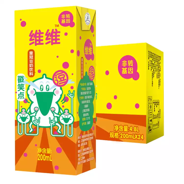  维维 原味豆奶 儿童营养早餐奶 植物蛋白饮料200ml*24包 整箱装