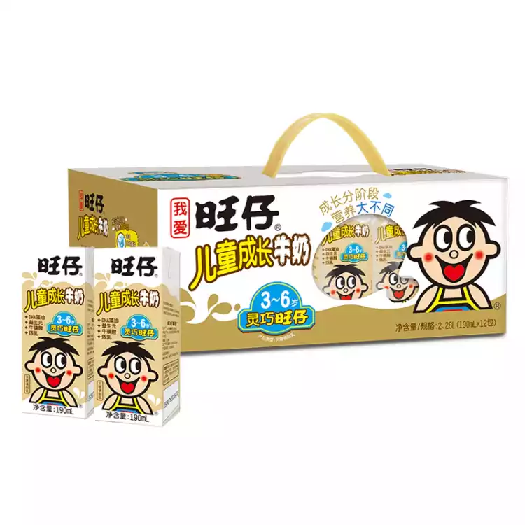  旺旺 旺仔牛奶 儿童成长牛奶早餐奶（3-6岁）原味 营养健康美味 190ml*12