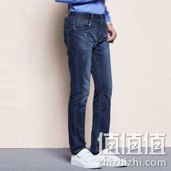  海澜之家 剪标款 男士直筒中腰牛仔裤 91N0075