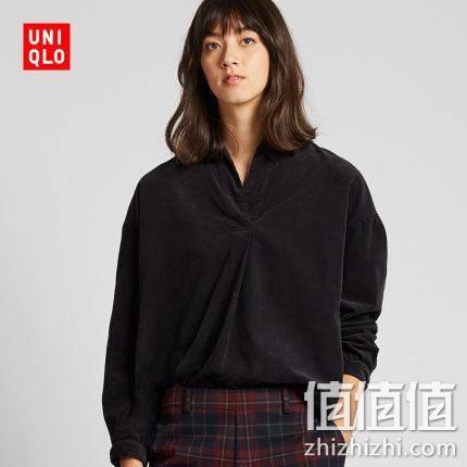  UNIQLO 优衣库 420563 灯芯绒半开领上衣