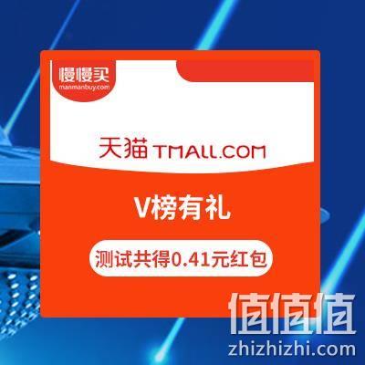  淘宝 搜【天猫v榜】 每天拆三次无门槛红包 今日已中0.65元