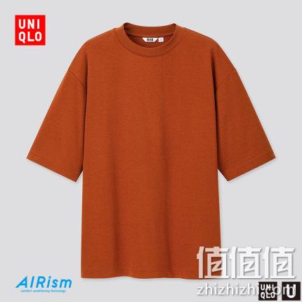  U系列 AIRism宽松圆领T恤(五分袖) 425974 