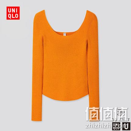  优衣库 U系列 女子3D圆领针织衫 425674
