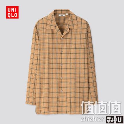  U系列 莫代尔棉格子开领衬衫(长袖)