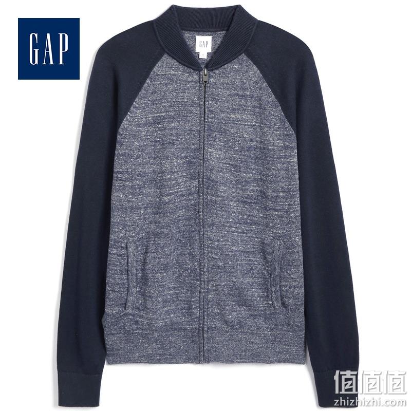  Gap男装立领拉链毛衣外套
