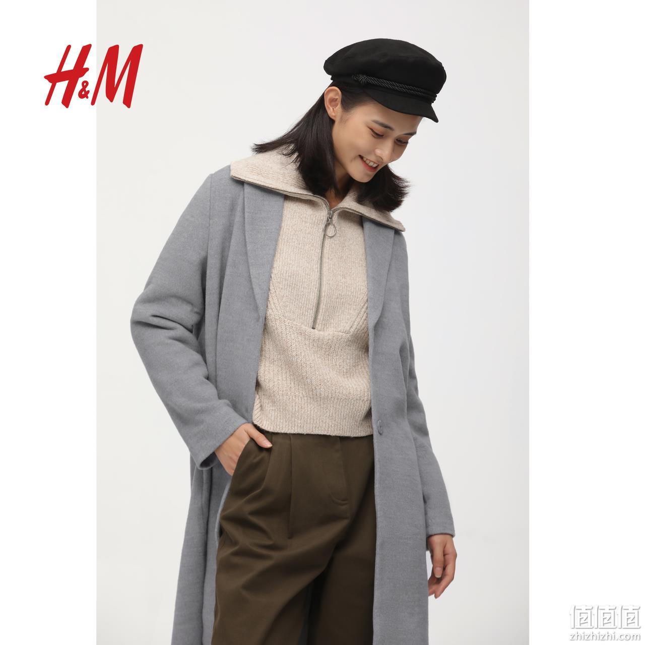  HM 女装毛呢外套