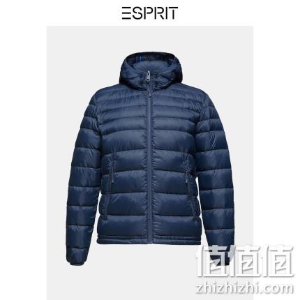  男子纯色连帽羽绒服