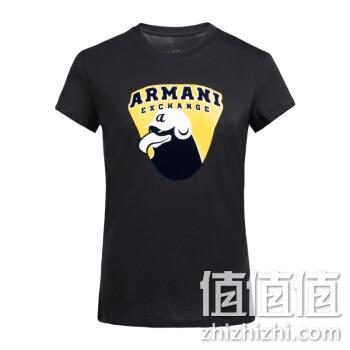  ARMANI EXCHANGE 阿玛尼奢侈品女士针织T恤衫 6GYTAH-YJ16Z BLACK-1200 M	