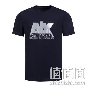  ARMANI EXCHANGE 阿玛尼奢侈品男士针织T恤衫 6GZTGB-ZJZ8Z NAVY-1583 L	