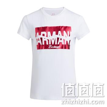  ARMANI EXCHANGE 阿玛尼奢侈品女士针织T恤衫 6GYTAB-YJG3Z WHITE-1000 S	