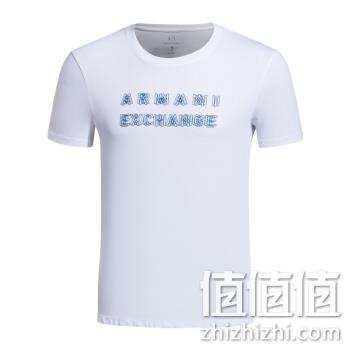  ARMANI EXCHANGE 阿玛尼奢侈品男士针织T恤衫 6GZTDJ-ZJN7Z WHITE-1100 XS	