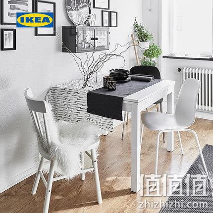  MELLTORP 麦托 现代简约长方形白色餐桌