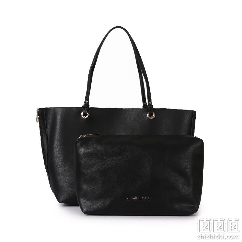  VERSACE JEANS 范思哲 奢侈品 女士黑色聚酯纤维手提单肩子母包 E1VTBBC7 70882 899	