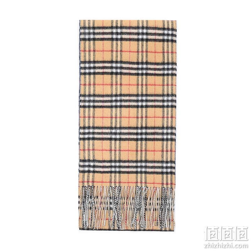  BURBERRY 巴宝莉/博柏利 男款石蓝色格纹羊绒双面两用Vintage围巾 40601131	