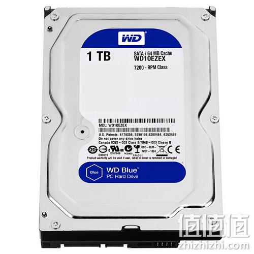  WD/西部数据 1T 台式机电脑机械硬盘 西数1TB 单碟蓝盘家用1000G