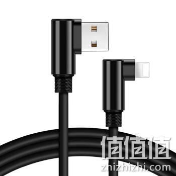  西柏欧 iPhoneX/6s数据线苹果6手机充电线7p加长8 6plus双弯头5s手游戏快充电源线 象牙白1.2米