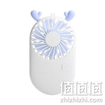  浪里豹 usb迷你小电风扇活动公司礼品定制logo风扇办公室便携式手持小风扇可充电迷你小风扇宿舍桌面 白色-小鹿