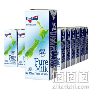  纽仕兰 3.5g蛋白质全脂纯牛奶 250ml*24盒