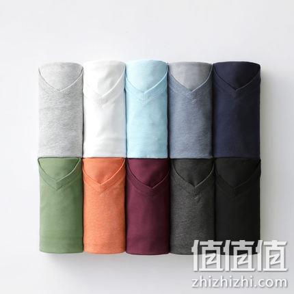  诚衣 男子吸汗棉V领T恤