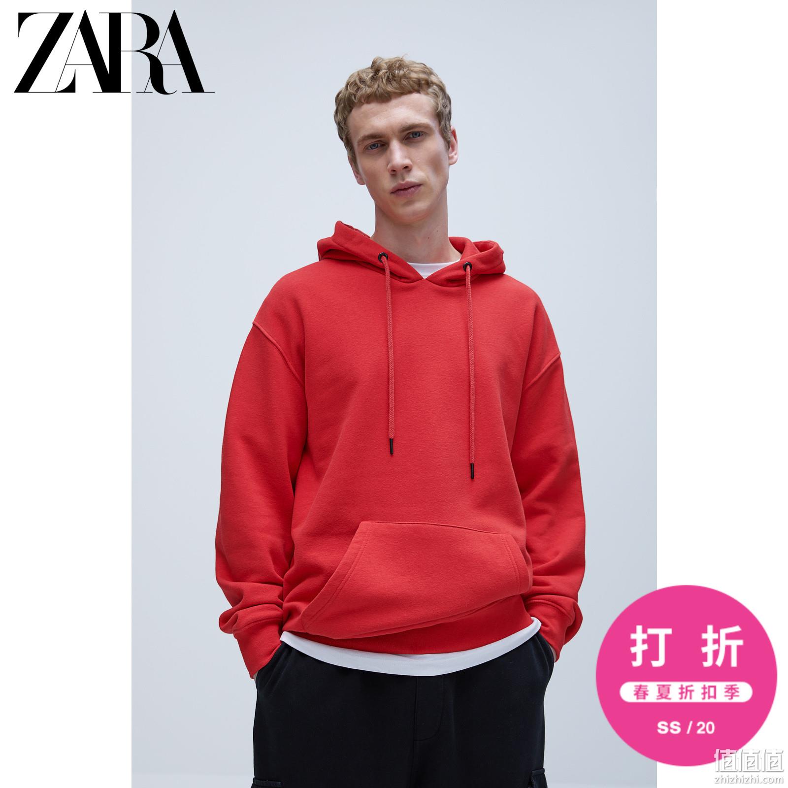  ZARA 男装 基本款宽松连帽卫衣