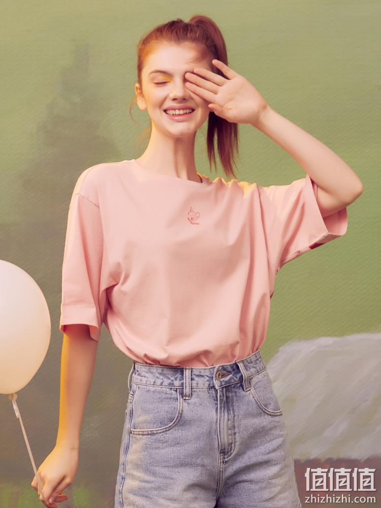  美特斯邦威 小鹿斑比联名 女士T恤