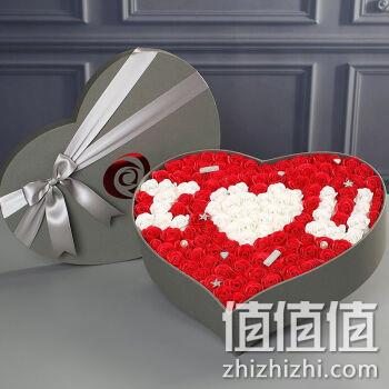  阿波罗之梦 同城配送 心形玫瑰花香皂花礼盒