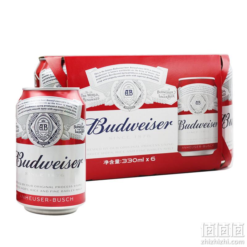  百亿补贴：百威 经典醇正啤酒 330ml*6听