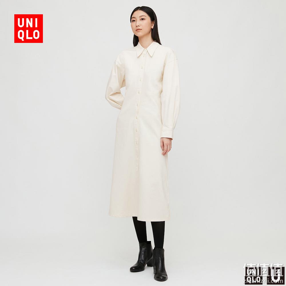  优衣库 设计师合作款 女装衬衫式连衣裙