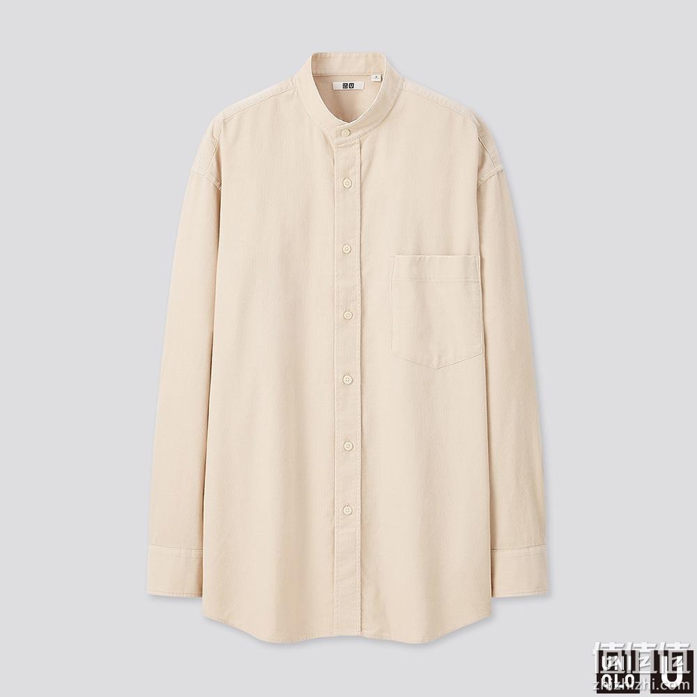  优衣库 设计师合作款 男装灯芯绒宽松立领衬衫