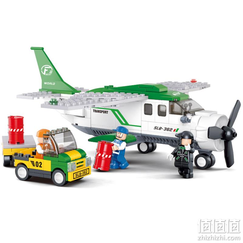  快乐小鲁班 航空天地飞机系列 B0362 小型运输机 251片