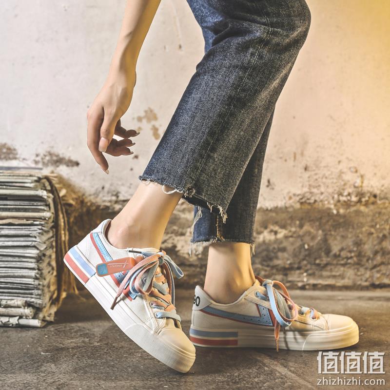   黑定律 帆布鞋女2021夏季新款小白鞋