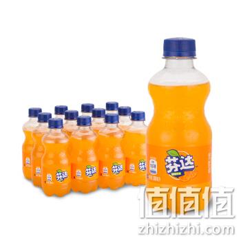 限地区、Coca-Cola 可口可乐 芬达 橙味汽水 碳酸饮料 300ml＊12瓶