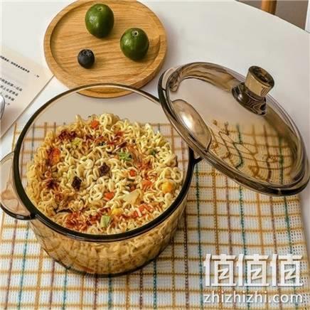  欣美雅 玻璃 双耳碗 1.26L茶色煲+煲盖