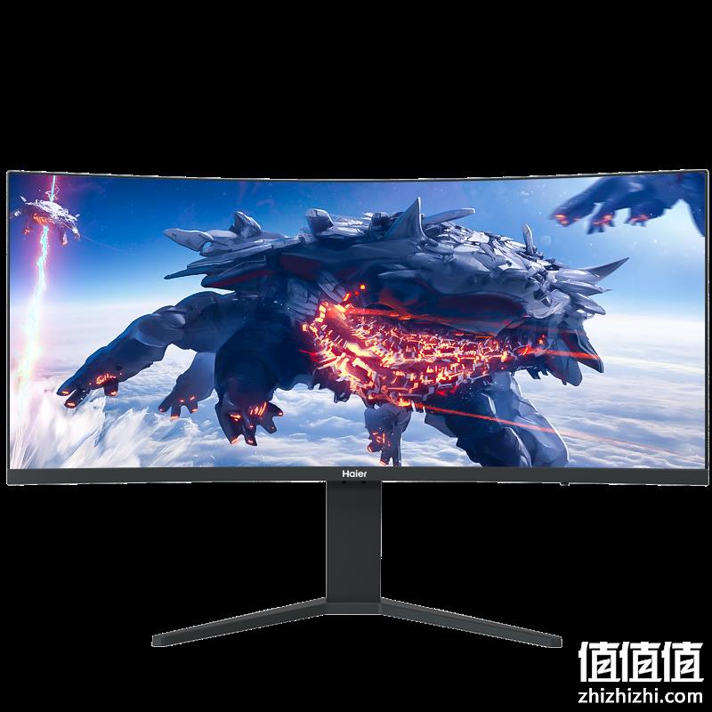  23日20点：Haier 海尔 HT-R34D2V3C 34英寸带鱼屏VA显示器（3440*1440144Hz1ms1500R） 