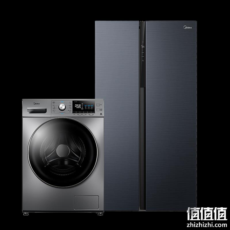  Midea 美的 BCD-601WKPZM(E)+MD100A5 冰洗套装 601L+10KG洗烘一体机